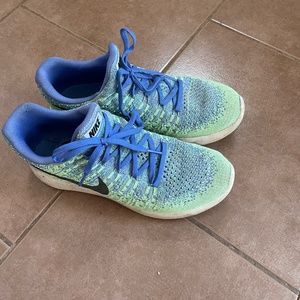 Blue Nike runners